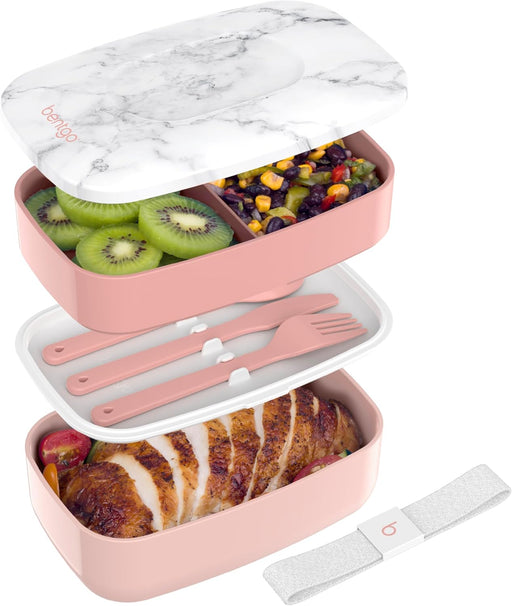 Classic Stackable 3-Compartment Adult Bento-Style Lunch Box