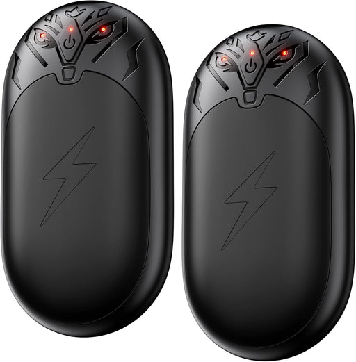 Rechargeable Hand Warmers 2 Pack, 2-in-1 Magnetic Electric Hand Warmers, 24H Long Lasting Heat, Portable Pocket Warmers 
