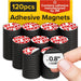 Sticky Flexible Adhesive Magnets for Crafts, 0.8"x0.08" (20x2mm), 120 pcs