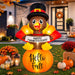 Inflatable Turkey Outdoor Decorations, 6FT Cute Thanksgiving Blow Up Decor