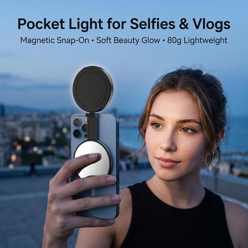 Magnetic Selfie Light, LED Phone Ring Light for iPhone MagSafe, Portable Magnetic Phone Fill Lights for Selfies Makeup P