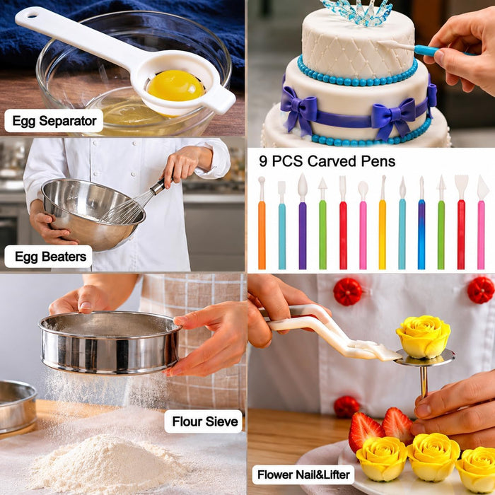 567 PCS Cake Decorating Kits with Baking kit Tools for Beginners & Pros