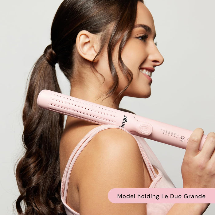 Le Duo Grande 360° Airflow Styler | Curl & Straighten with One Tool | 5.3" Snag-Free Titanium Plates | Cooling Air Vents