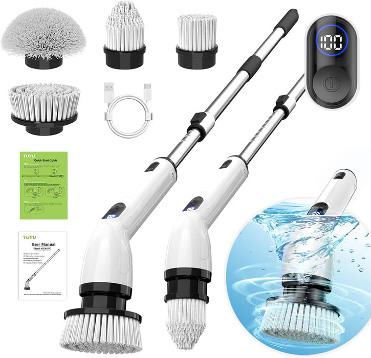 Electric Spin Scrubber, Cordless Cleaning Brush for Bathroom,Home