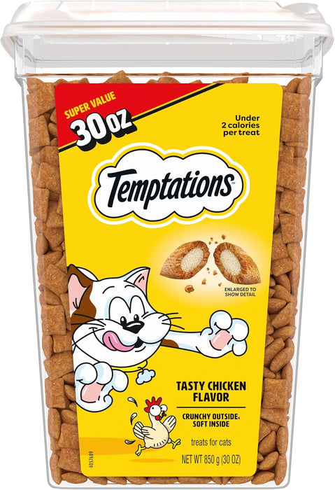 Classic Crunchy and Soft Cat Treats, Tasty Chicken, 30 oz