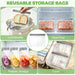 10 Pack Reusable Sandwich Bags, BPA-Free Reusable Food Sorage Bags, Double Zipper Leakproof Freezer Bags Extra Thick Plastic Storage Bags for Sandwich Meal Prep Lunch Marinate Meat Snack