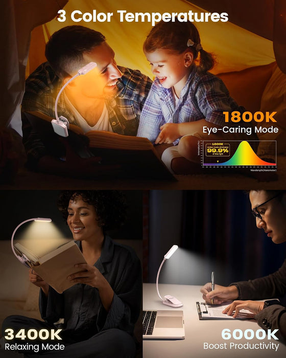 13 LED Book Lights for Reading at Night, Gifts for Book Lovers