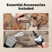 Dog Hair Clippers for Grooming Kit and Dog Paw Trimmer Nail Grinder for Grooming, Low Noise Rechargeable Cordless, Shaver Grooming Supplies for Pet Cats Dogs (Black, White)