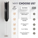 Powerful Milk Frother Wand - Handheld Stainless Steel - Battery Operated Drink Mixer for Coffee, Lattes, Cappuccino, Matcha - Froth Mate Frother Gift - Midnight Black