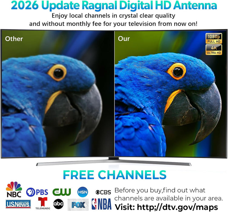 TV Antenna for Local Channels, Digital Antenna for Smart TV Indoor