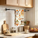 Autumn Dog Lover Kitchen Towel, Fall Puppy Decor Dish Towel