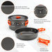 17pcs Camping Cookware Mess Kit,for Camping,Backpacking,Picnic