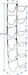 6-Tier Wall-Mounted Rolled Towel Rack — Silver