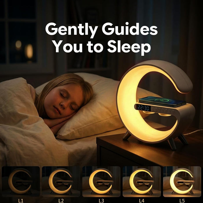 5 in 1 LED Table Lamp with Wireless Charging Bluetooth Speaker