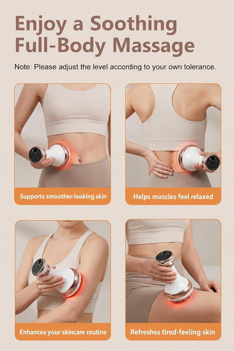 Lymphatic Drainage Massager & Anti-Cellulite Massage Tool, Arctic White