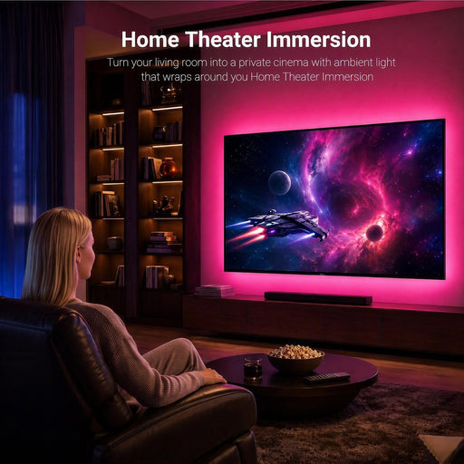 LED Lights for TV, 9.8ft RGB TV Backlight for 32-43 inch TVs, TV LED Backlight with Music Sync Color Changing, Smart APP