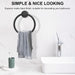Towel Holder for Bathroom Wall Matte Black Towel Ring