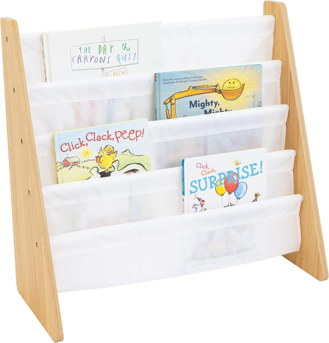 Kids Bookshelf, Montessori Front Facing Toddler Bookcase 4 Tier