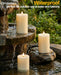 3"x4" Outdoor Waterproof Flameless Candles with Remote Timers Battery
