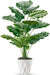 28" Tall Fake Plants, Monstera Plant in White Pot for Office Decor