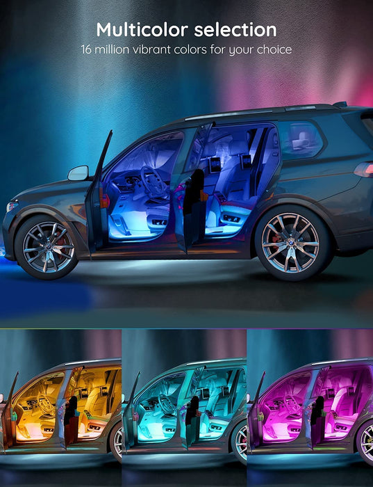 Car LED Lights, RGB Smart Car Interior Lights, App Control