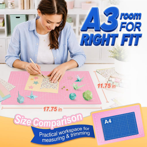 Cutting Mat, 12"x18" Cutting Mat for Sewing, Grid Lines Craft Mats