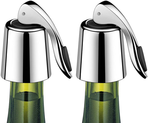 2-Pack Wine Stoppers, Airtight Seals to Keep Wine Fresh, Easy Press-to-Seal