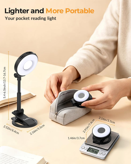 Book Light for Night Reading in Bed: Rechargeable Clip On Reading Light