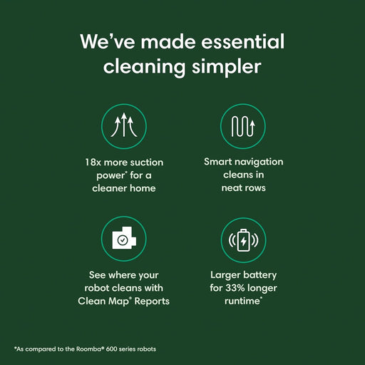 Roomba Vac Robot Vacuum (Q0120) - Easy to Use, Power-Lifting Suction, Multi-Surface Cleaning, Smart Navigation Cleans in Neat Rows, Self-Charging, Alexa