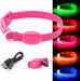 Light Up Dog Collar for Small Dogs & Cats (Pink, XS)