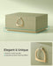 2-Layer Jewelry Box with Handle, Removable Tray, Floating Effect