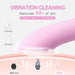 Facial Cleansing Brush, Rechargeable Silicone Face Scrubber with Heat Massage End, Vibrating Exfoliator Scrubber for Dee