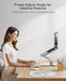 Ergonomic Adjustable Laptop Stand for Desk, Dual Foldable Computer Riser with Advanced Heat-Vent, Heavy-Duty Portable No