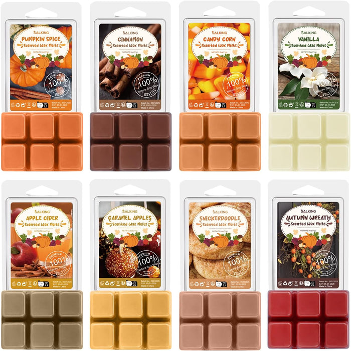 Autumn Scented Wax Melts, Fall Soy Wax Cubes/Tarts for Wax Warmer