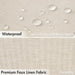Beige Scalloped Shower Curtain Linen Textured with 12 Metal Hooks Cute Heavy Duty Washable Waterproof Neutral Thick Cloth Shower Curtains with Black Border for Bathroom Bathtub,W72*L72 Cream