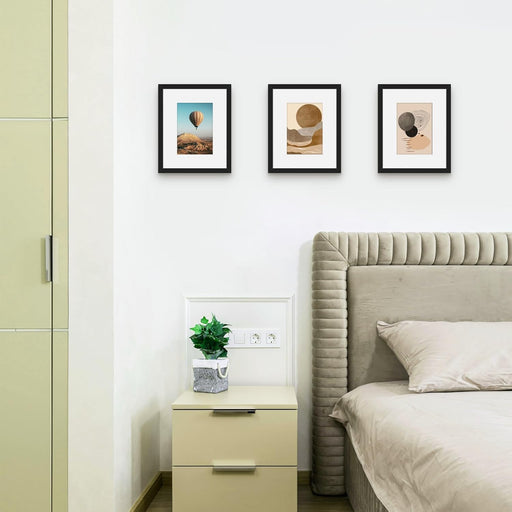8x10 Picture Frame Set of 12, Modern Gallery Wall Frames, Black