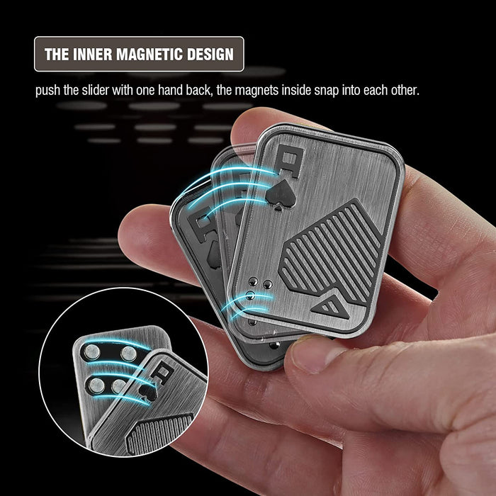 Fidget Toys Adults, EDC Metal Fidget Slider, Magnetic Poker Push
