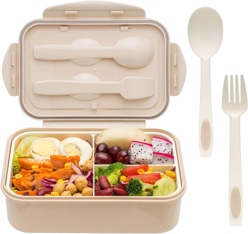 Bento Box for Adults and Kids - 1400ML Portable, Lightweight, Easy to Carry Meal Holder with Spoon & Fork, Durable, Leak