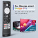 Replacement Remote Control for Hisense Smart Google TV，for Hisense UHD 4K ULED Google TVs