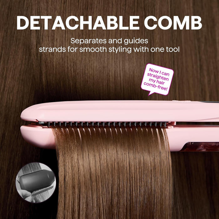Steam Hair Straightener Steam Sesh for Less Heat Damage, Flat Iron