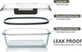 24 Piece Glass Food Storage Containers with Lids,Gray