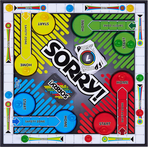 Sorry! Board Game for Kids Ages 6 and Up; Classic Hasbro Board Game; Each Player Gets 4 Pawns; Family Game