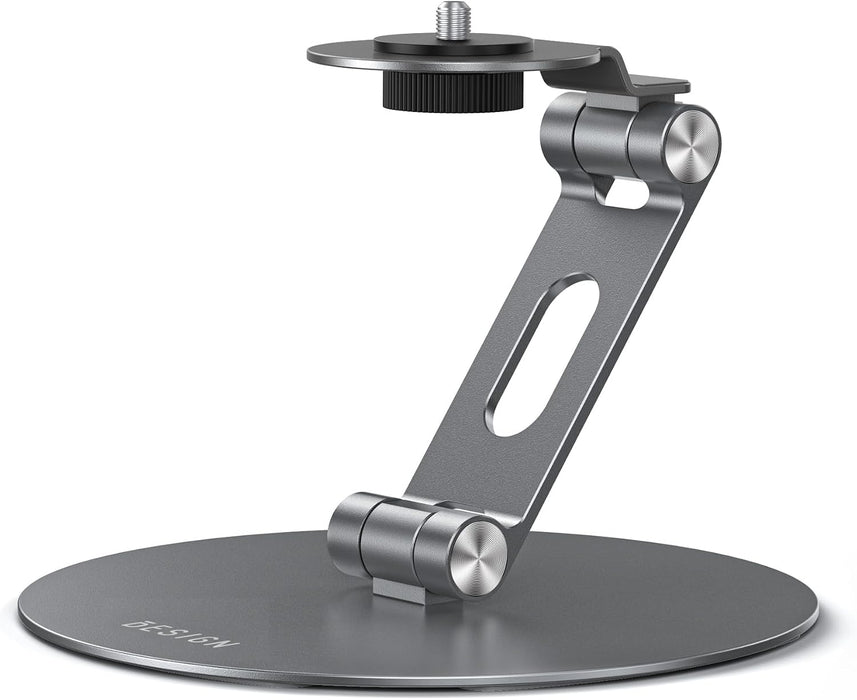 PS01 Projector Foldable Mount Stand, Angle Adjustable Projector Stand with 1/4 inch Mounting Screw