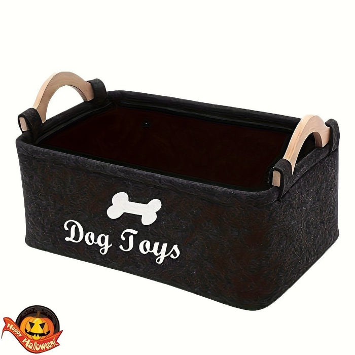 Foldable Pet Toy Storage Basket