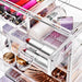 6-Drawer Makeup Organizer with Small & Wide Drawers (Clear)