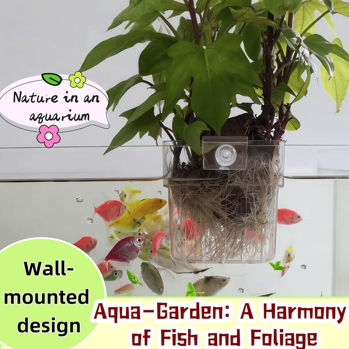 2 Pack Clear Aquarium Plant Holder Top Hanging Fish Tank Plant Holders