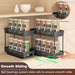 Pull Out Spice Rack Organizer for Cabinet, 3 Packs Slide Out Spice Racks Organizer, Spice Cabinet Organizers, Cabinet Si
