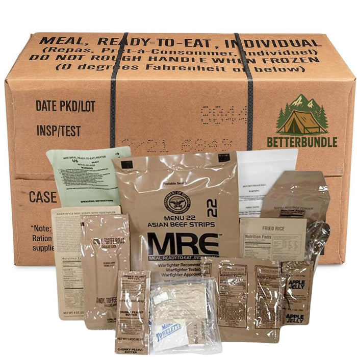 2026 Inspection MRE, U.S. MRE Meals, Emergency Supplies, Emergency Food Supply, Survival Food w/ Flameless Heater, Ready