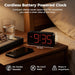 Battery Operated Alarm Clock for Bedroom Travel with Large Numbers