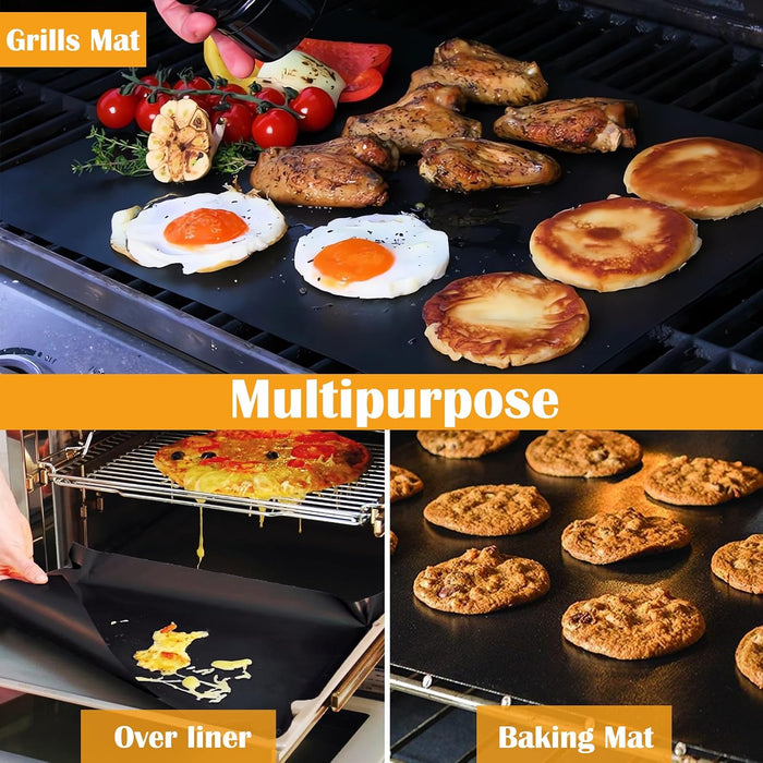 Grill Mats for Outdoor Grill, Grill Mat Non Stick Set of 5